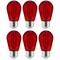 6Pk - 2 watts Red LED Filament S14 Sign Clear Dimmable Light Bulb